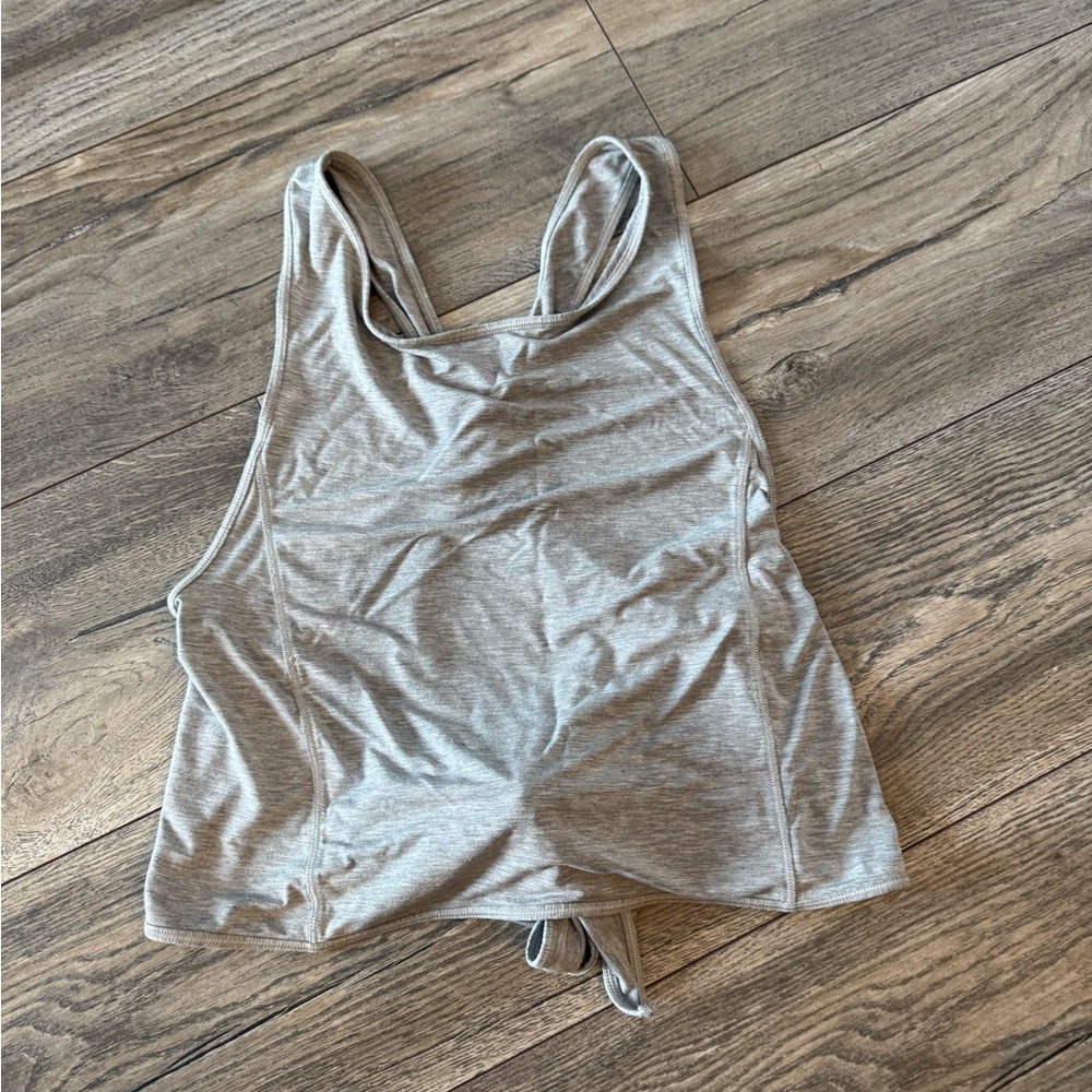 Gray lululemon Sleeveless Tie-Back Top